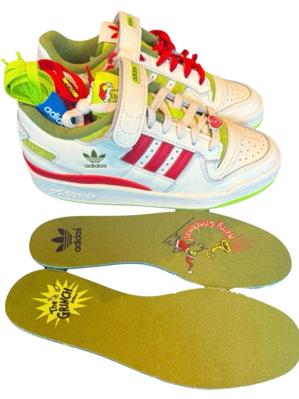 Adidas x Dr. Seuss The Grinch Forum Low J Sneakers Youth Size 5 NIB Ltd Edition